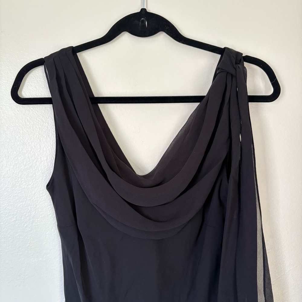 NWT Lauren Ralph Lauren Black Midi Dress Size 10 - Picture 2 of 12